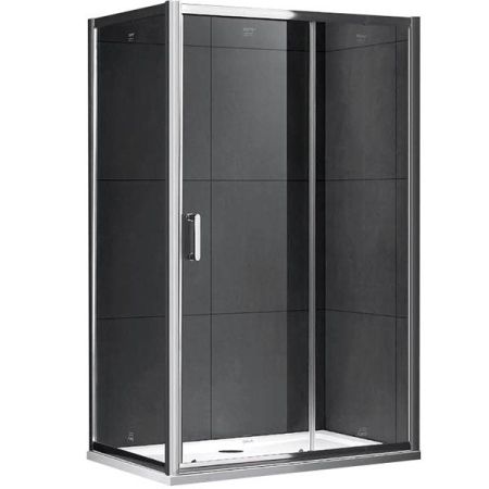 Душевой уголок Gemy S30191F-A75 160х75 профиль Хром стекло прозрачное, артикул S30191F-A75