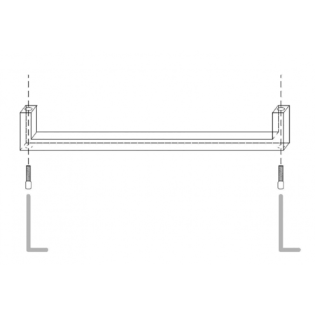 KERASAN Cento Полотенцедержатель 375 мм фронтальный для раковин 3537 и 3539, хром, артикул 911501
