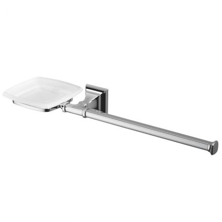 Colombo Portofino Мыльница с полотенцедержателем, SX, цвет: хром/матовое стекло, артикул B3274S.CR-VAN