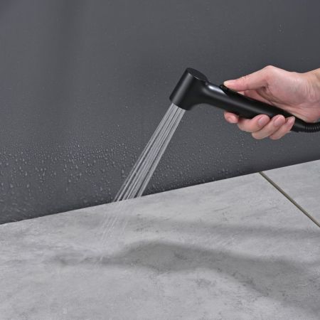 Гигиенический душ со смесителем Rose R235H, черный