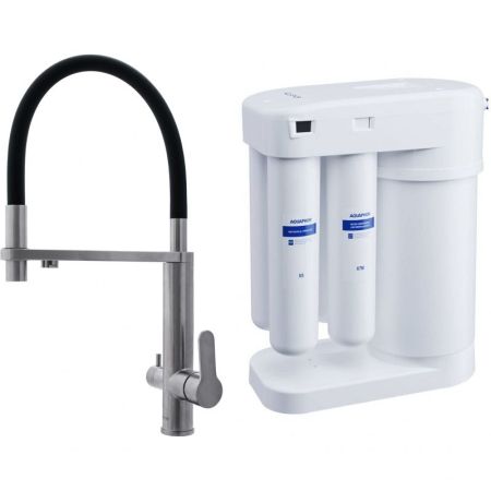 Смеситель для кухни Swedbe Selene Plus 8440M с фильтром Нержавеющая сталь Черный