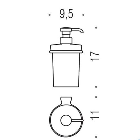 Colombo Look Дозатор для жидкого мыла, подвесной, цвет: хром/матовое стекло, артикул B9309.CR-VAN