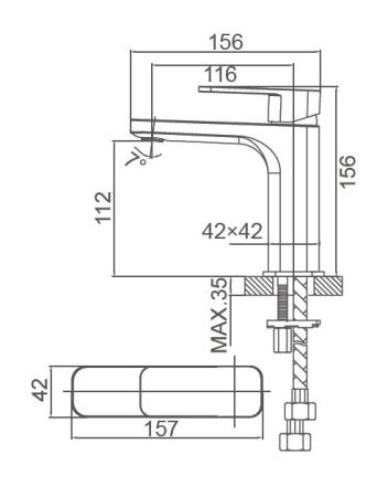 Смеситель для раковины WONZON & WOGHAND ARNIE, Хром (WW-691101-CR)