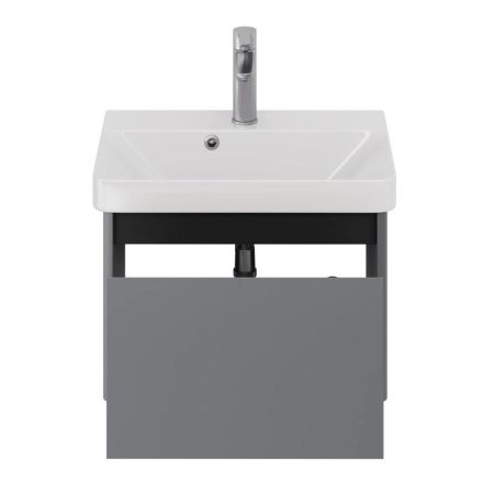 Тумба с раковиной подвесная Dreja Luxury 55 см, серый базальт, артикул 99-2011-com