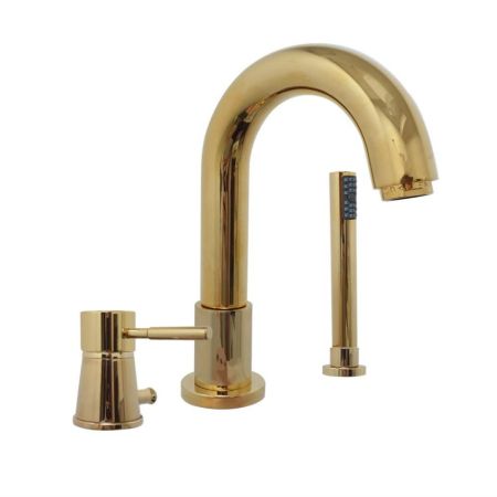 Смеситель на борт ванны Webert Rimini RI850701010, золото, артикул RI850701010