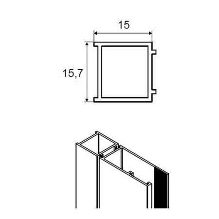 Расширительный профиль EXCELLENT Rols 15 мм (хром), артикул KAEX.2690.CR