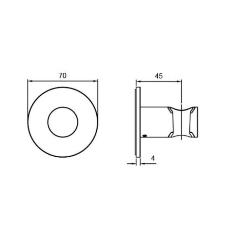 ALMAR Держатель настенный для душевой лейки, цвет чернеый матовый, артикул E120012.MB