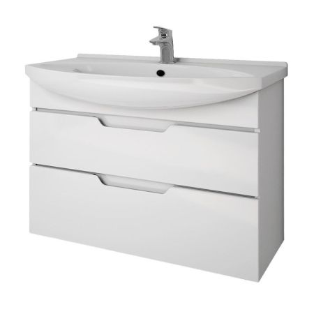 Тумба с раковиной подвесная/напольная Dreja Laguna Plus 105 см, белый, артикул 99-0108-com