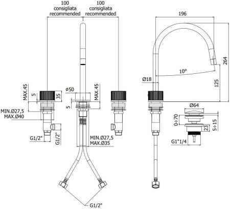 Смеситель для раковины Paffoni Jo JO052NO, артикул JO052NO