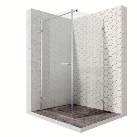 Душевой уголок Ambassador Abner 10011102L-ST1, квадратный, линейный трап, 100х100