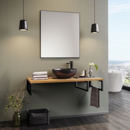 Консоль под раковину ORKA Kestel 120 подвесная, дуб, артикул 3001043