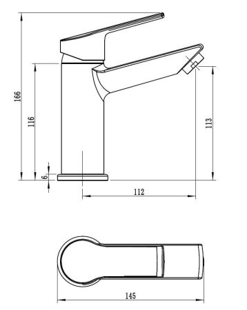 Смеситель Rock для раковиныовины, артикул: RK26, артикул RK26
