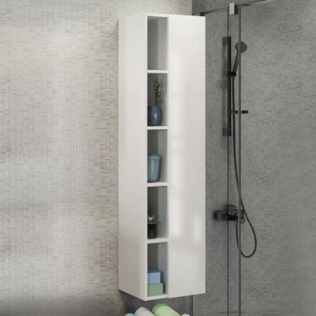 Шкаф пенал Comforty Милан 40 4136467 подвесной Белый глянец