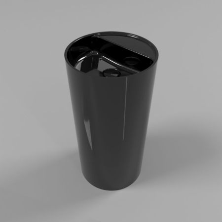 Умывальник WHITECROSS Pantheon D=43 (черный глянец) иск. камень