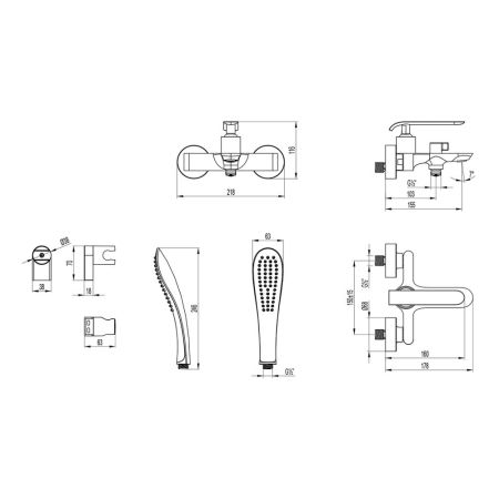 Смеситель Lemark Melange для ванны (LM4934CW), артикул LM4934CW