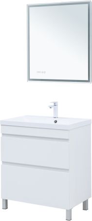 Тумба под раковину Aquanet Нота New 75 белый глянец