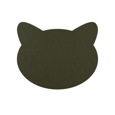 ADJ Плейсмат детский Cat, 42x35 см., цвет: горчичный/оливковый, артикул 0100.40/55