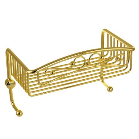 COMPLEMENTI Решетка одинарная с двумя крючками L26xP15xH15 см., золото, артикул 22051