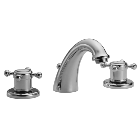 HUBER Victorian Смеситель для раковины на 3 отверстия с донным клапаном, цвет хром, артикул VT00101021