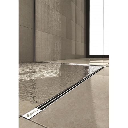Желоб BERGES водосток SUPER Slim 600, хром глянец, S-сифон D50 H60 боковой Желоб BERGES водосток SUPER Slim 600, хром глянец, S-сифон D50 H60 боковой