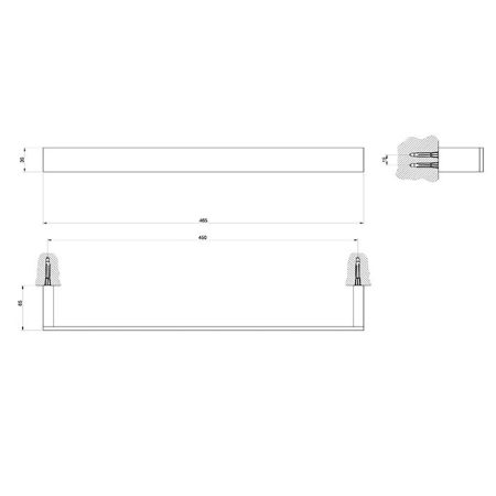 Gessi Rettangolo Полотенцедержатель 45см, цвет: Gold CCP, артикул 20900#080