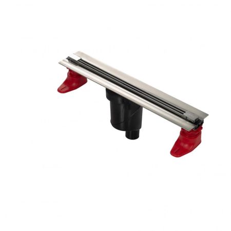 Желоб BERGES водосток SUPER Slim 500, хром глянец, S-сифон D50/105 H50 вертикальный, артикул 091078