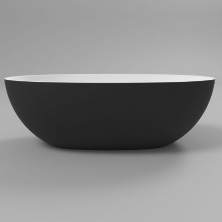 Ванна WHITECROSS Diamond 170x87 (черный/белый мат) иск. камень, артикул 0201.170087.20100