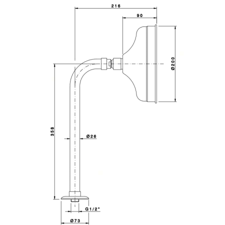 Nicolazzi Doccia Верхний душ, Ø 20см, цвет: бронза, артикул 5702BZ20