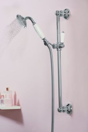 E24364-CP LOUISE Стойка для ручного душа + ручной душ со шлангом, хром, артикул E24364-CP