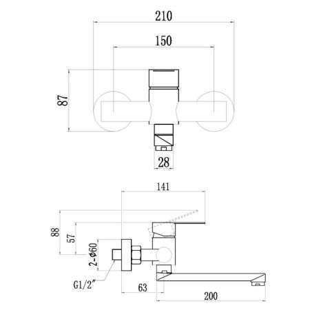 Смеситель для кухни/для умывальника Fmark FS8207C, матовое золото