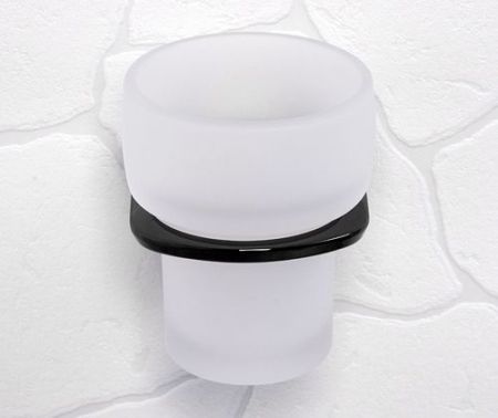 Стакан для зубных щеток WasserKRAFT Glan K-5128 Черный глянцевый, артикул K-5128