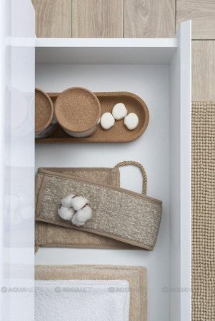 Мебель для ванной Aquanet Беркли 60 белый/дуб рошелье (зеркало белое), артикул 00258905