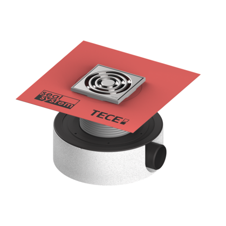 Трап TECEdrainpoint низкий гориз. S114, со звукоизоляцией и предустановленной манжетой Seal System, артикул 3601104