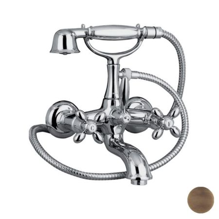 FIMA|Carlo Frattini Olivia Смеситель для ванны внешнего монтажа, с душевым комплектом, цвет бронза, артикул F5004BR