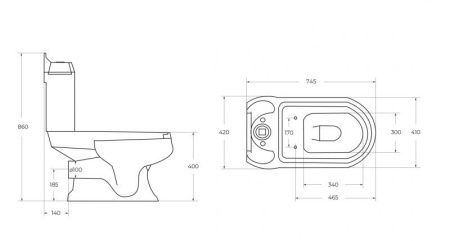 Унитаз-компакт  CEZARES KING PALACE