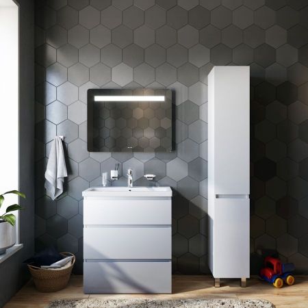 M91CSR0306WG GEM S, шкаф-колонна, напольный, правый, 30 см, белый глянец, артикул M91CSR0306WG