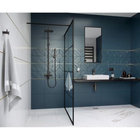 Зеркало прямоугольное EXCELLENT Kuadro 100x50 (черный мат), артикул DOEX.KU100.050.BL