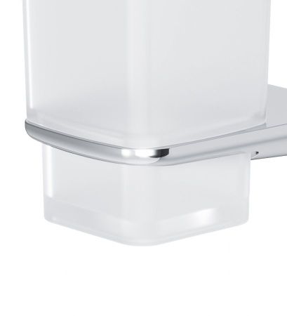 A50A34300 Inspire V2.0, Стеклянный стакан с настенным держателем, хром, шт A50A34300 Inspire V2.0, Стеклянный стакан с настенным держателем, хром, шт