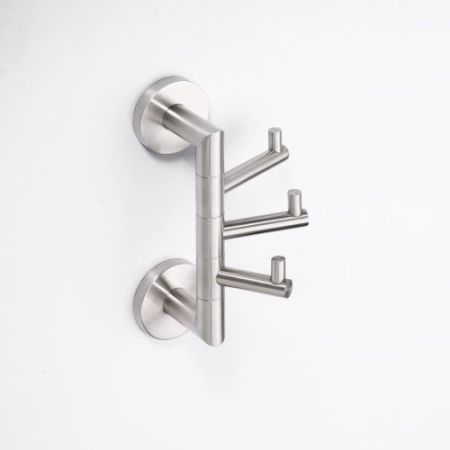 Крючок NEO тройной поворотный  55х190x110 мм, матовый хром, артикул 104206075