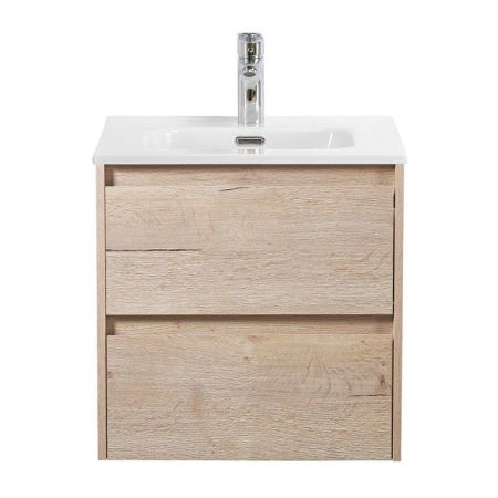 KRAFT База под раковину подвесная с двумя выкатными ящиками, Rovere Nebrasca Nature, 500x460x500, KRAFT-500-2C-SO-RNN, артикул KRAFT-500-2C-SO-RNN