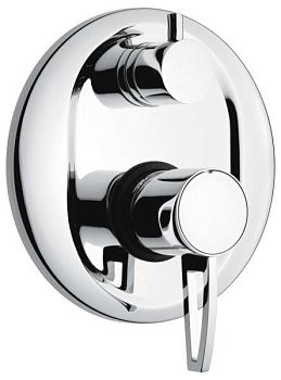 Emmevi Minu, однорычажный встраиваемый смеситель для душа, ручка со стержнем, с дивертером на 3 выхода, цвет хром