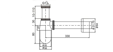 Сифон D&K для умывальника (DC9071), артикул DC9071
