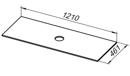 Столешница Allen Brau Reality 120 1.32026.K белый камень, артикул 1.32026.K
