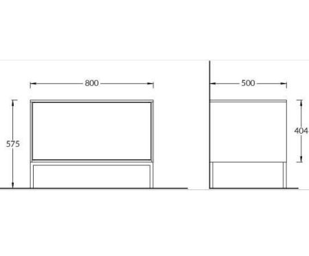 Тумба ATOLLO напольная/подвесная с ящиком 80, деревянная, артикул AT.80\WD