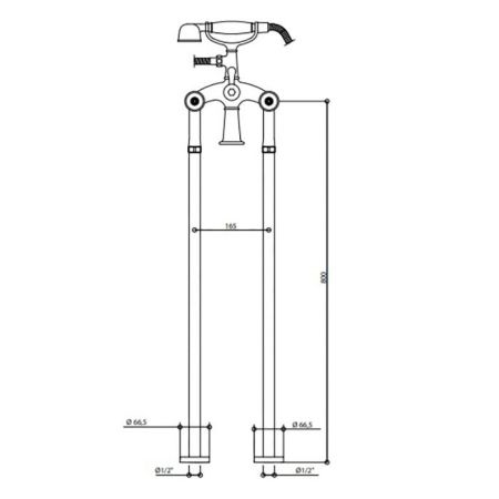 Bongio Impero Смеситель для ванны, цвет хром/Swarovski, артикул 06528CR00