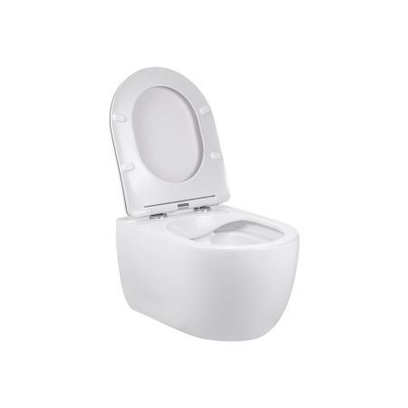 подвесные унитазы Vincea Унитаз подвесной Evo VT1-34S безободковый, цвет белый, ультратонкое soft-close сиденье,, артикул VT1-34S