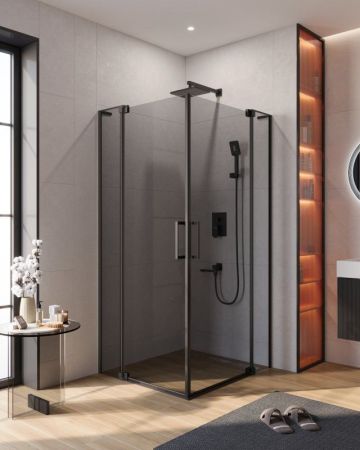 SLIDER-AH-2-70/80-100/110-GRIGIO-BORO Душевой уголок, артикул SLIDER-AH-2-70/80-100/110-GRIGIO-BORO