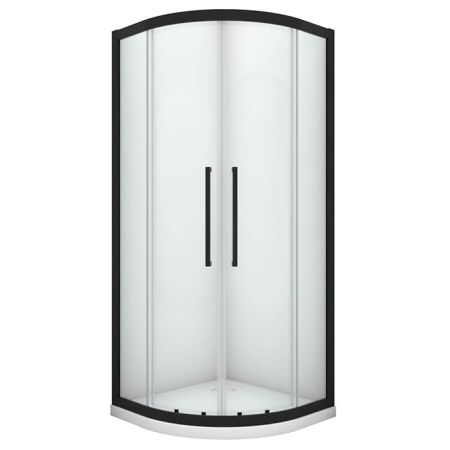 Душевой уголок Black&White Stellar Wind S801-1000x1000 радиальный профиль Блеск серебра стекло прозрачное, артикул 8011010