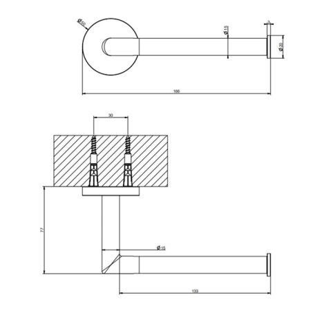 Gessi Tondo Настенный держатель для туалетной бумаги, цвет: Black XL