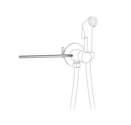 AQG, полотенцедержатель для гигиенического душа, цвет хром, артикул 31KIT1401